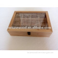 Christmas bamboo gift box with dividers